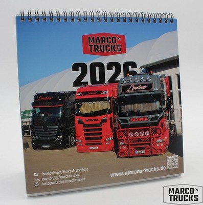 LKW Truck Fotokalender 2026 von Marco's Trucks mit 54 Fotos - 21x21cm /KL11