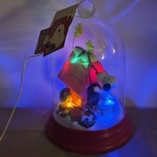 NWT: Peanuts Snoopy Doghouse Christmas Light-Up Dome small scratch to Top Pics