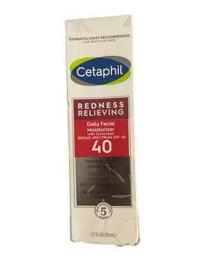 Cetaphil Redness Relieving DAILY Facial Moisturizer with SPF 40 Sunscreen 1.7 oz