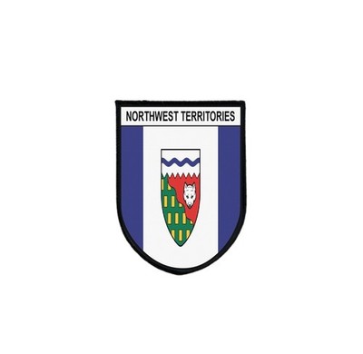 Patch Badge Northwest Territories Flag Printed Border Embroidered Hook And Loop