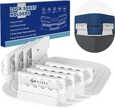 Sheet Holders - Heavy Duty Bed Sheet Holders for Corners with Anti-Slip Straps -