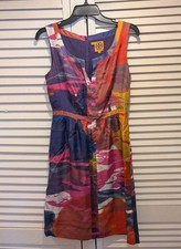 Tory Burch Amalia Watercolor Dresss Silk Size 4