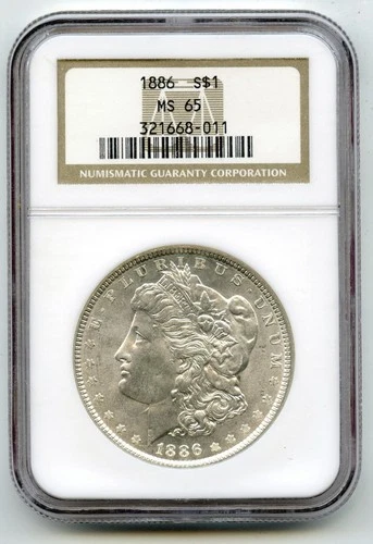 1886 Morgan Silver Dollar NGC MS 65 Certified - Philadelphia Mint - P708