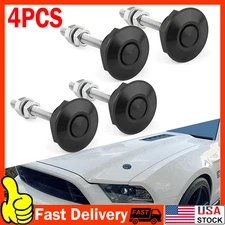 For Push Button Quick Release Hood Bonnet Pins Lock Clip Car Bumper Latch Kits
