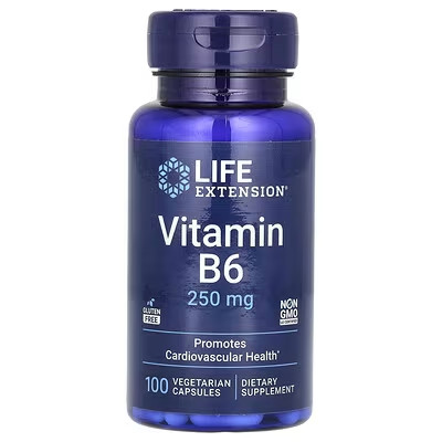 Life Extension, Vitamin B6, 250 mg, 100 Vegetarian Capsules