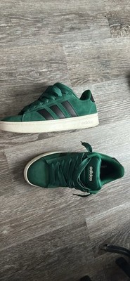 adidas Men's Green Suede Low Top Lace-Up Sneakers Round Toe US 11