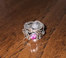 Bracelet Bead With Dark Pink stones