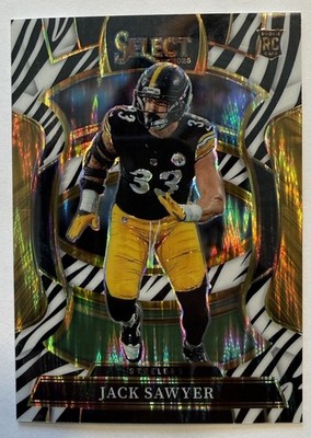 JACK SAWYER 2025 Panini Select #53 ZEBRA PRIZM SSP! Pittsburgh
