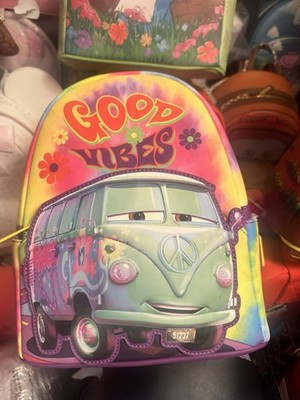 LOUNGEFLY PIXAR CARS FILMORE TIE DYE MINI BACKPACK~ WITH TAGS~ BRAND NEW