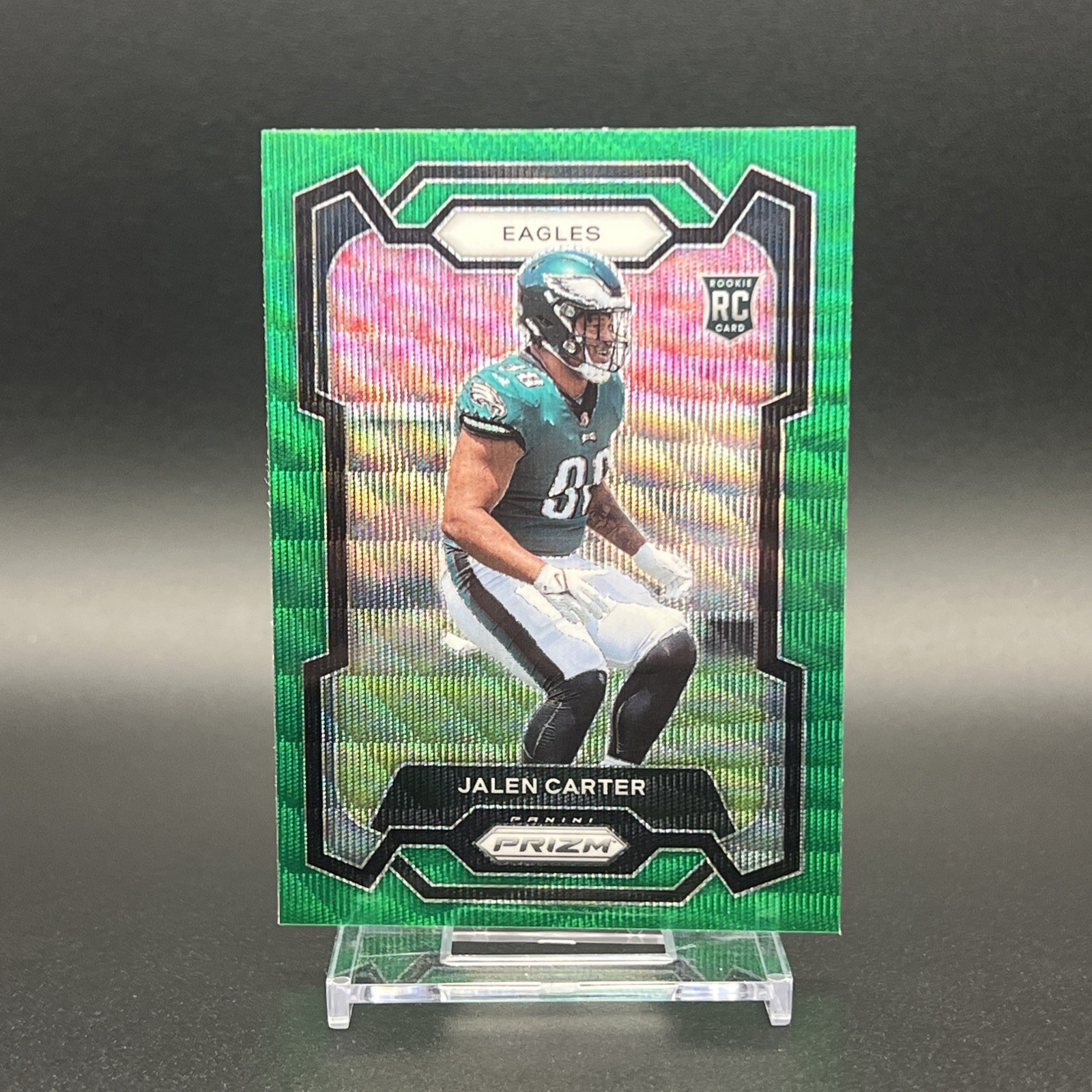 2023 Panini Prizm - Rookies Jalen Carter #381 Green Wave Prizm (RC)