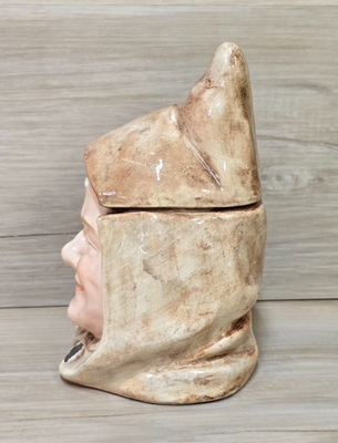 Vintage German Tobacco Jar Majolica Monk Bernard Block