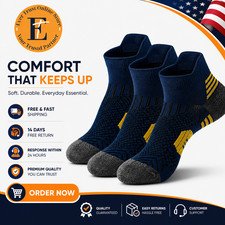 3-12 Pairs Mens Plain Solid Cotton Sports Ankle Athletic Socks Low Cut Size