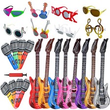 New Best Large Rock Star Funny Sunglasses Set, and Roll Party Music Sunglasses