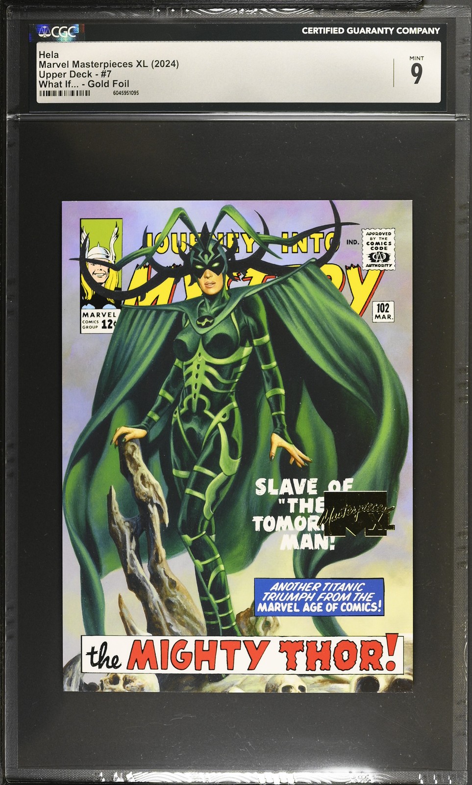 2024 Upper Deck Marvel Masterpieces XL Hela #7 CGC 9 NM-MT Graded Card
