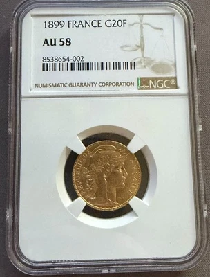 20 Francs or  Marianne 1899 NGC AU58 - Photo 1/4