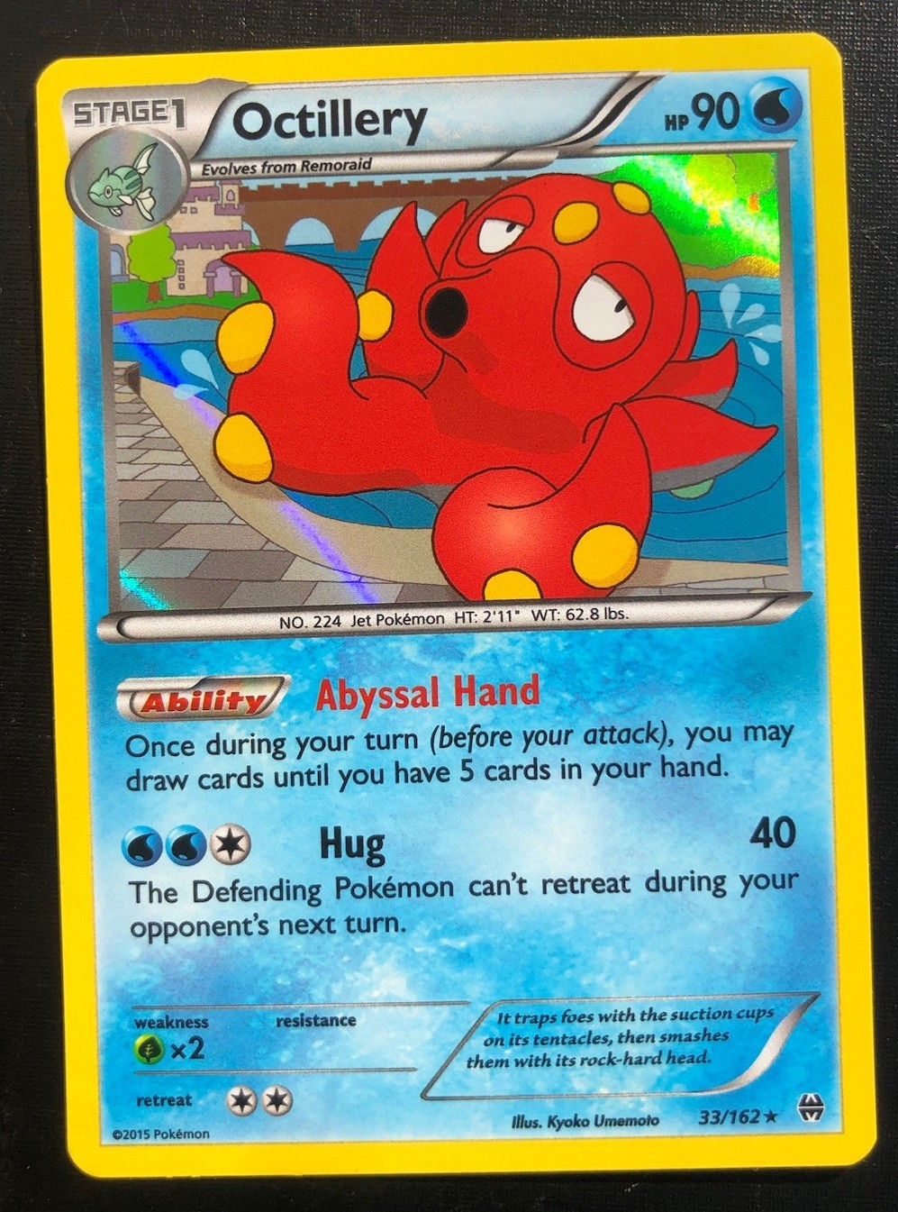 Octillery 33/162 Pokemon XY Breakthrough Holo Rare TCG LP