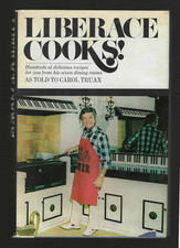Liberace Cooks hand signed 1970 vintage Cookbook by Star Pianist 1st Ed Hard/DJ