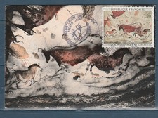 carte   1er jour  tableau  grottes Lascaux  24 Montignac   1968