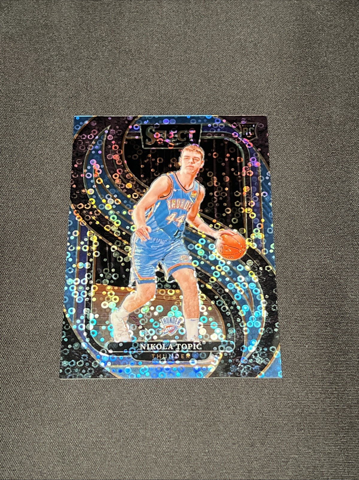 2024-25 Select #171 Nikola Topic Premier RC Light Blue Disco Prizm 17/99 Thunder