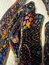 Johnny Was velvet embroidered wrap Catherine belt kimono tie headband OS NWT