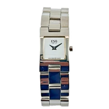 ESQ BY MOVADO SWISS MIRROR DAIL SILVER BRACELET WOMENS WATCH E5124