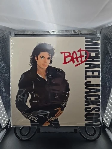 Michael Jackson Bad Original LP 1987 w/Lyric Sleeve Epic Carrolton Press VG/VG+