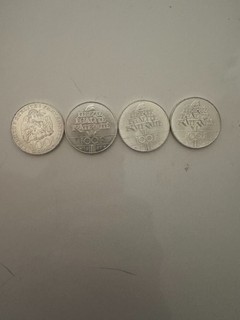 3 pièces de 100 Francs "La Fayette (1987) et 1 pièce de 100 Francs "Clovis 1996