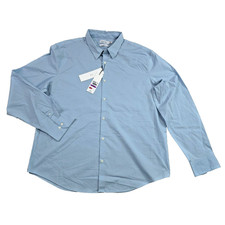 Calvin Klein Men's Button Up Shirt Slim Fit Refined Cotton Stretch 2XL