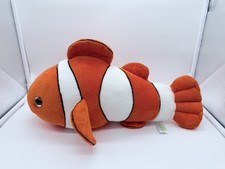 Aurora Destination Nation Clown Fish Plush Stuffed Animal Orange White 15"