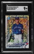 2021 Bowman Chrome Prospects Shimmer Refractor Manuel Beltre SGC 9 MINT 0nr3