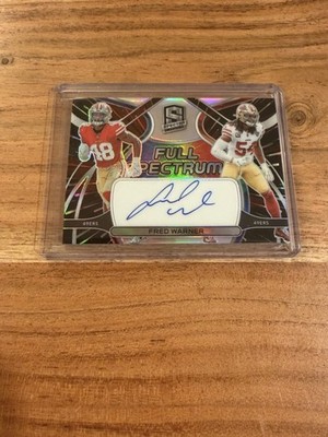 2022 Panini Spectra Fred Warner  Full Spectrum Auto /75