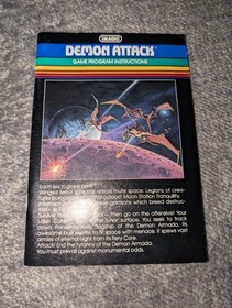 Demon Attack (Intellivision) Cart, Manual, Box, & Overlays! Tested & Working!