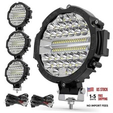 4PCS 201W Led Pod Lights, 7 Inch Round LED Light, 21000lm Off Road Lights