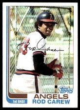 Rod Carew 1982 Topps #500 California Angels FREE SHIPPING AutographDen