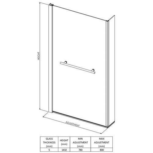 1500/1600/1700 LH/RH L P Shaped Bath Screen Side End Panel Gloss White Acrylic - Picture 56 of 65