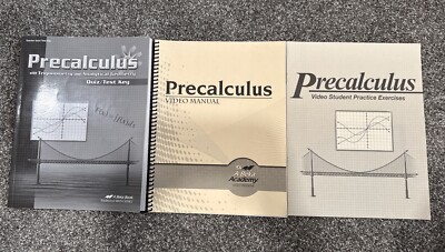 Abeka Precalculus Lot Home Teacher Video Manual Quiz/test Key Video Student