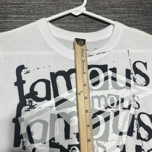 Famous Stars & Straps T Shirt Women's L White Black Big Graphic Made in USA - Picture 9 of 15