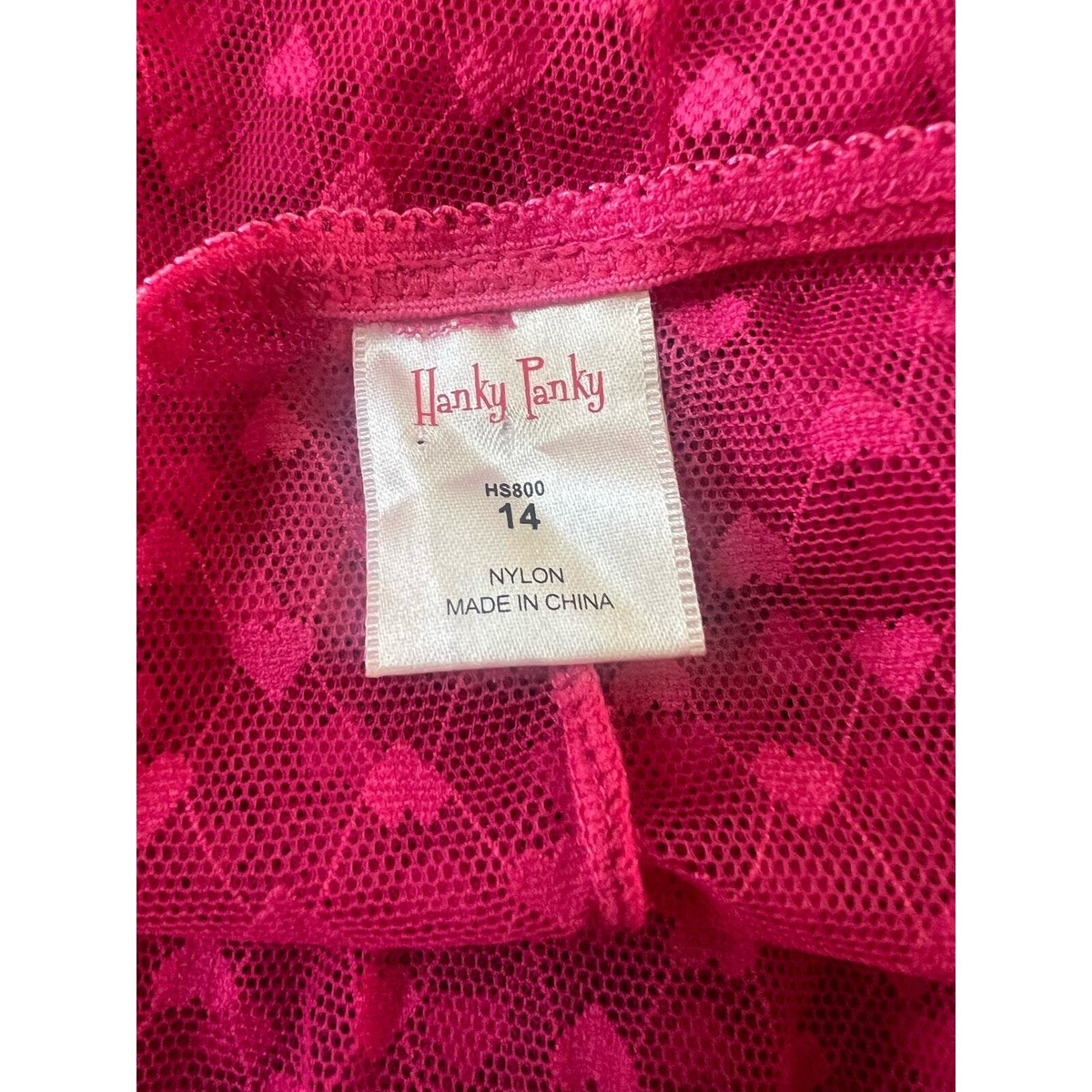 Y2K Hanky Panky Hot Pink Semi Sheer Slip Dress With Heart Y2K Hanky Panky Hot Pink Semi Sheer Slip Dress With Heart