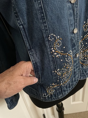 Step IN Style Women’s Denim Jean Jacket Embellished READ Size Description - 第 6/9 張圖片