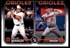 2024 Topps Update #US315 David Bañuelos / Matt Krook RC, Baltimore Orioles