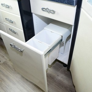 Pull Out Soft Close Kitchen Waste Recycle Bin For Front Fixing
