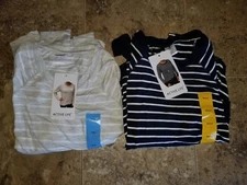 NWT Womens Active Life Navy White Gray Stripe Sweatshirt Shirt S M L XL 2XL