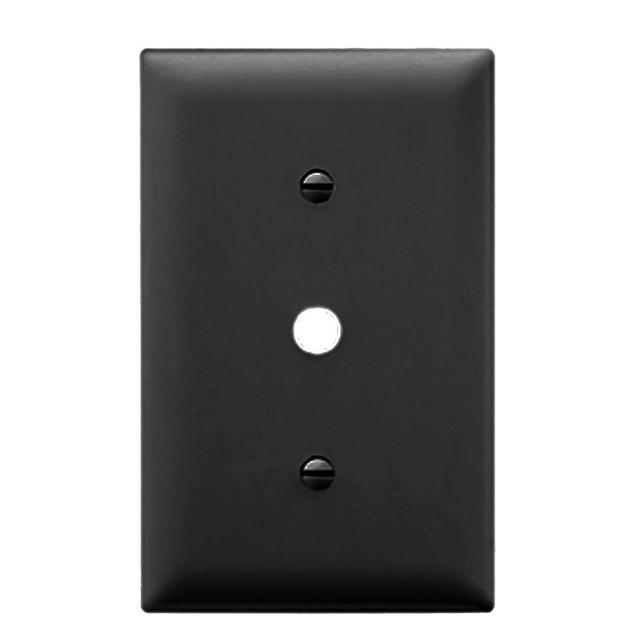 10 x Coax Wall Plate Black Single Coaxial Cable Outlet Cover TP12BK