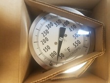 3" ASHCROFT BIMETAL THERMOMETER, 6" STEM NEW IN BOX 10043496-3 50-550F