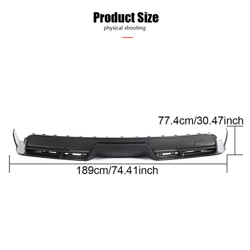 REAL CARBON Fiber Rear Bumper Diffuser Lip Spoiler For Tesla Model S 2021-2024 - Picture 9 of 17