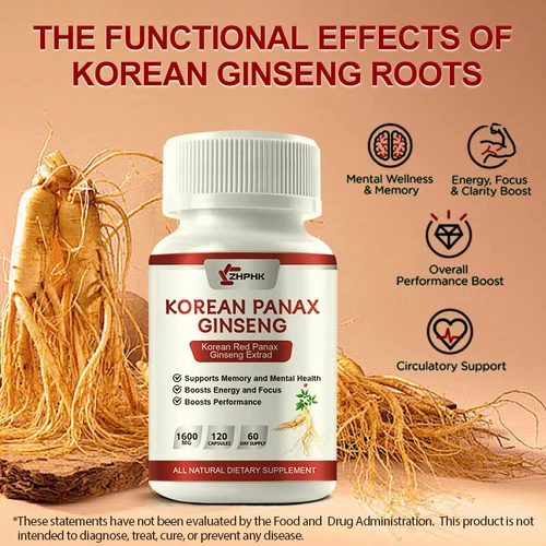 Koreanischer roter Panax Ginseng vegane Kapseln hochfeste gentechnikfreie Ginsenosid Kapseln - Bild 6 von 10