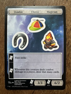 1x STICKER (06/48): Zombie Cheese Magician MTG Unfinity NM Magic