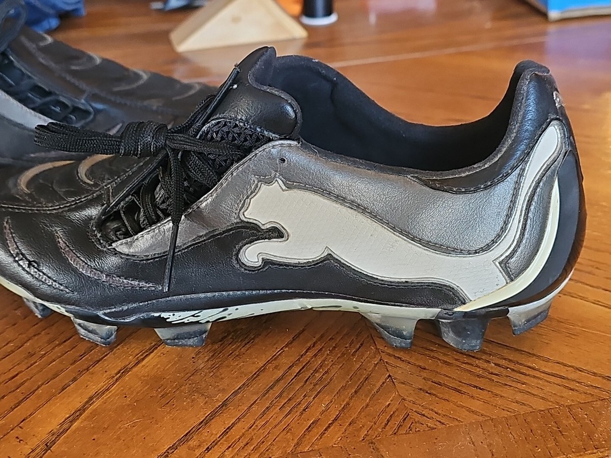 プーマスパイクPWR-C1 Mens PUMA PWR-C1 Black Grey Soccer Cleat Football US 8.5