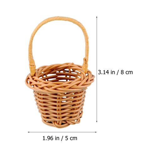Rustic Basket Decor Flower Girls Basket Farmhouse Hanging Decor Gift Basket - Picture 12 of 12