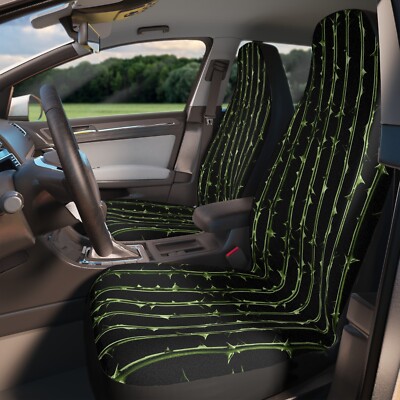 October Rust Rose Thorns Seat Covers - Set of Two - Goth Car Accessories Gothic